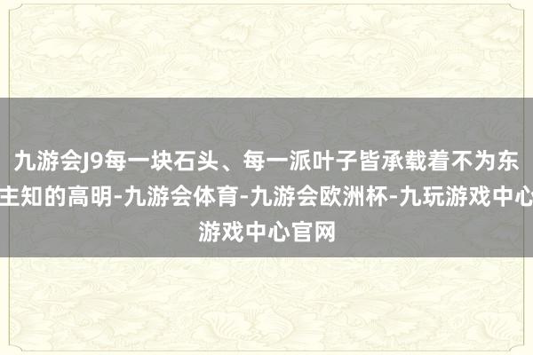 九游会J9每一块石头、每一派叶子皆承载着不为东说念主知的高明-九游会体育-九游会欧洲杯-九玩游戏中心官网