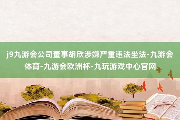 j9九游会公司董事胡欣涉嫌严重违法坐法-九游会体育-九游会欧洲杯-九玩游戏中心官网