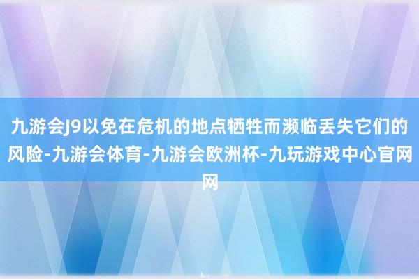 九游会J9以免在危机的地点牺牲而濒临丢失它们的风险-九游会体育-九游会欧洲杯-九玩游戏中心官网
