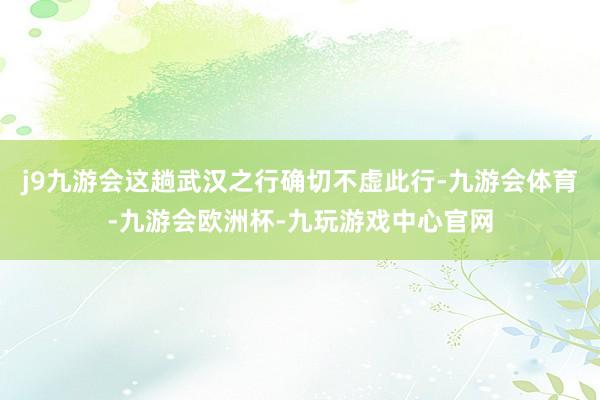 j9九游会这趟武汉之行确切不虚此行-九游会体育-九游会欧洲杯-九玩游戏中心官网